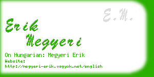 erik megyeri business card